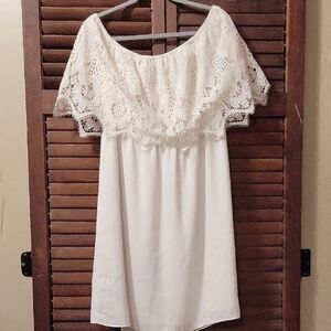Vava by Joy Han Cream Lace Mini Dress